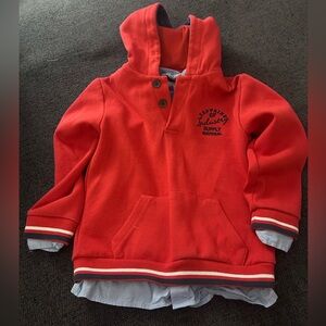 Mayoral Red Kids Hoodie with Captain Design